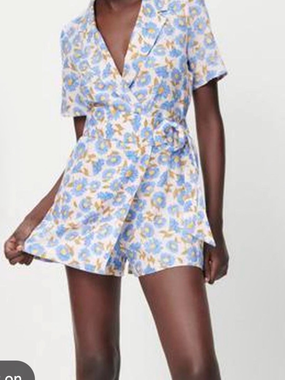 Zara Linen Romper Sz M - Picture 2 of 12